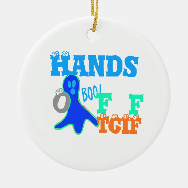 Perfect Boo! TGIF Thanks God Its Friday Hakuna Mat Ceramic Ornament (Front)