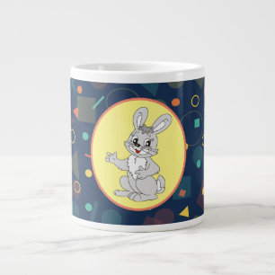 Perfect Bunny Rabbit Geometric Pattern Large Coffee Mug