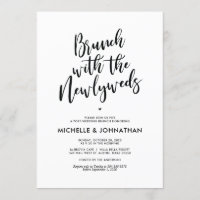 Perfect Calligraphy Post Mariage Brunch Invitation