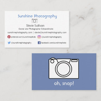 Perfect Camera Business Card for Photographers