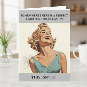 Perfect card Funny Humour Retro