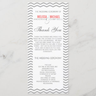 Perfect Chevron/Zig Zag Wedding Program