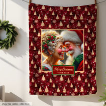 Perfect Christmas Blanket Cozy Throw Mr Mrs Claus