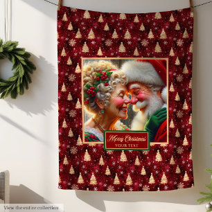 Perfect Christmas Blanket Cozy Throw Mr Mrs Claus