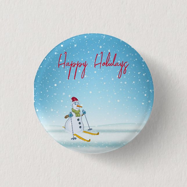 Perfect Christmas Snowman  1 Inch Round Button (Front)