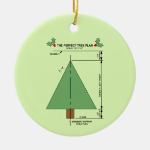 Perfect Christmas Tree Ceramic Ornament
