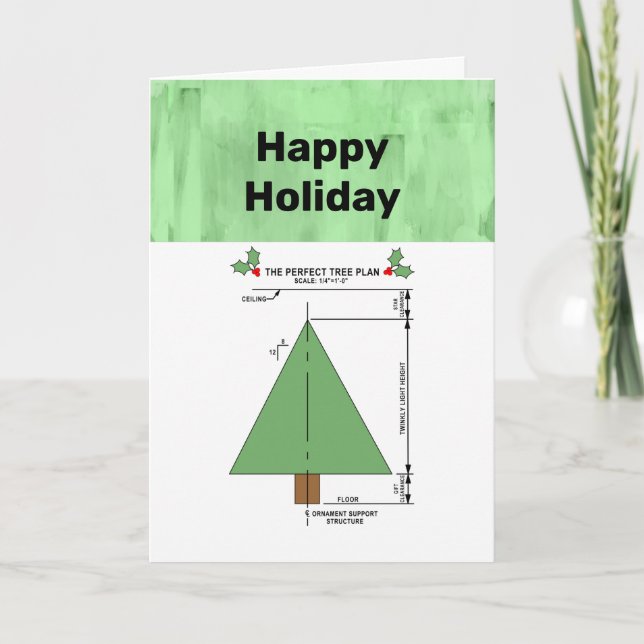 Perfect Christmas Tree Holiday Card (Front)