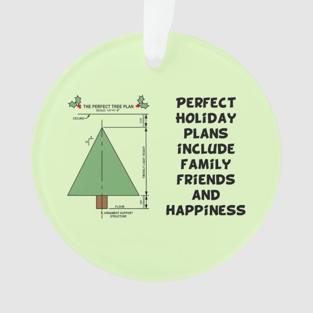 Perfect Christmas Tree  Ornament (Front)