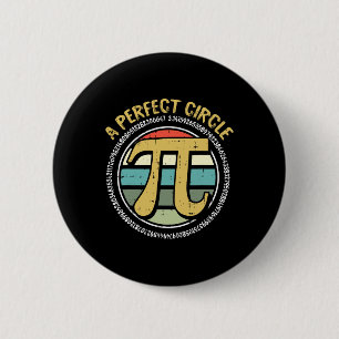 Perfect Circle Pi Day Retro Math Symbols Number Te 2 Inch Round Button