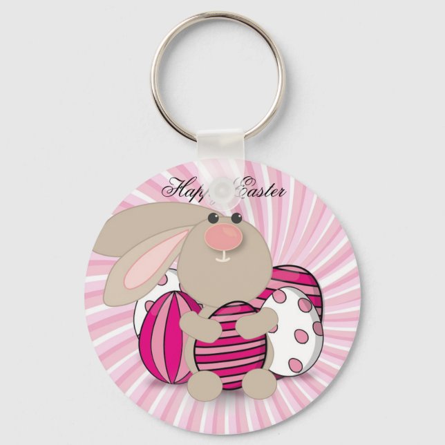 Perfect, Cool Happy Easter, Eggs  Keychain (Front)