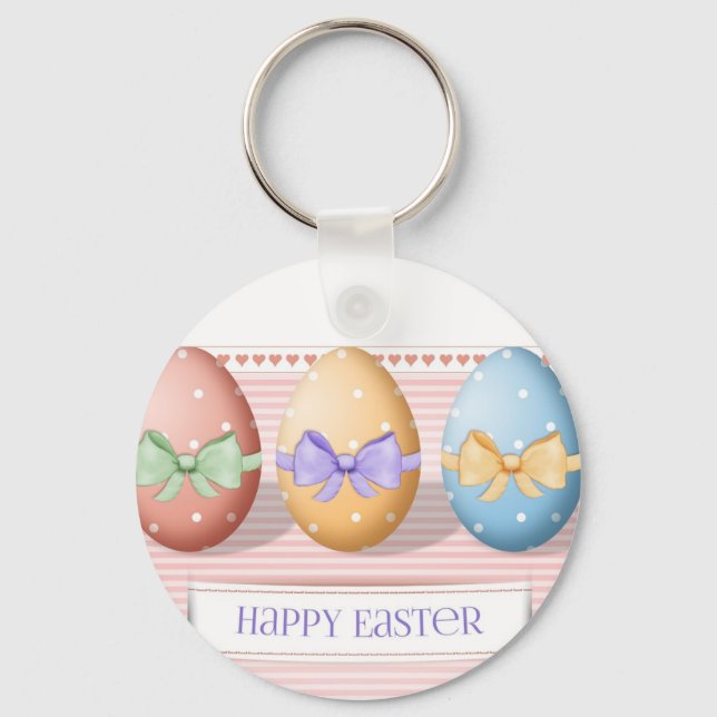 Perfect, Cool Happy Easter,  Eggs  Keychain (Front)