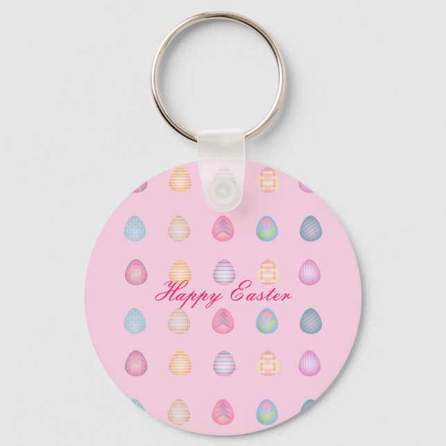 Perfect, Cool Happy Easter, Eggs  Keychain (Front)