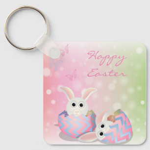 Perfect, Cool Happy Easter, Happy Bunny Keychain