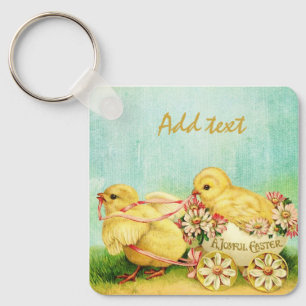Perfect, Cool Happy Easter Vintage Keychain