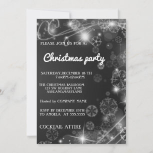Perfect, Cool Sparkly Christmas Invitation