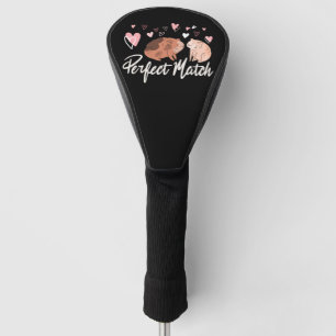 Perfect couple, guinea pigs, Valentine's Day Golf Head Cover