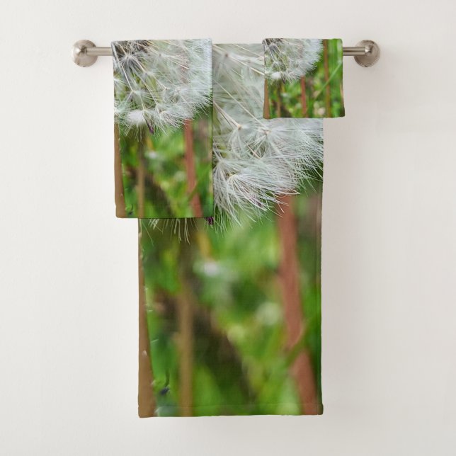 Perfect Dandelion – Botanical Macro Photography Bath Towel Set (Insitu)