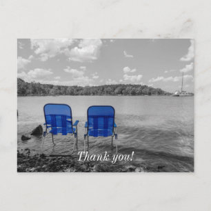 Perfect Day At The Lake Grayscale Postcard