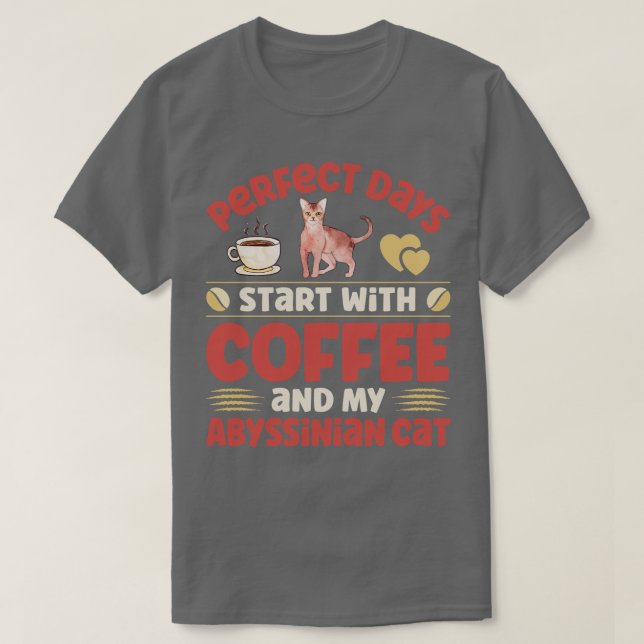 Perfect Days Coffee Cat T-Shirt (Design Front)