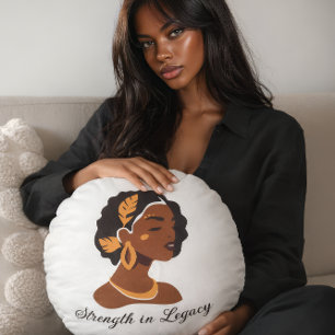 Perfect for Black History Month 2026 celebration  Round Pillow