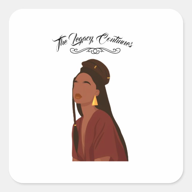 Perfect for Black History Month 2026 celebration Square Sticker (Front)