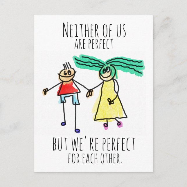 Perfect For Each Other Postcard (Front)