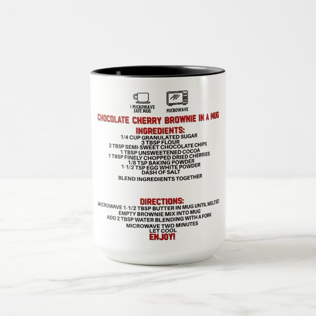 Perfect Gift/Chocolate Cherry Brownie In A Mug (Center)