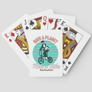 Perfect Gift for Bicycle  Lover - Save a Planet Playing Cards