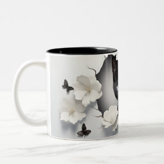 Perfect Gift for Cat Lovers & Halloween Fans  Two-Tone Coffee Mug