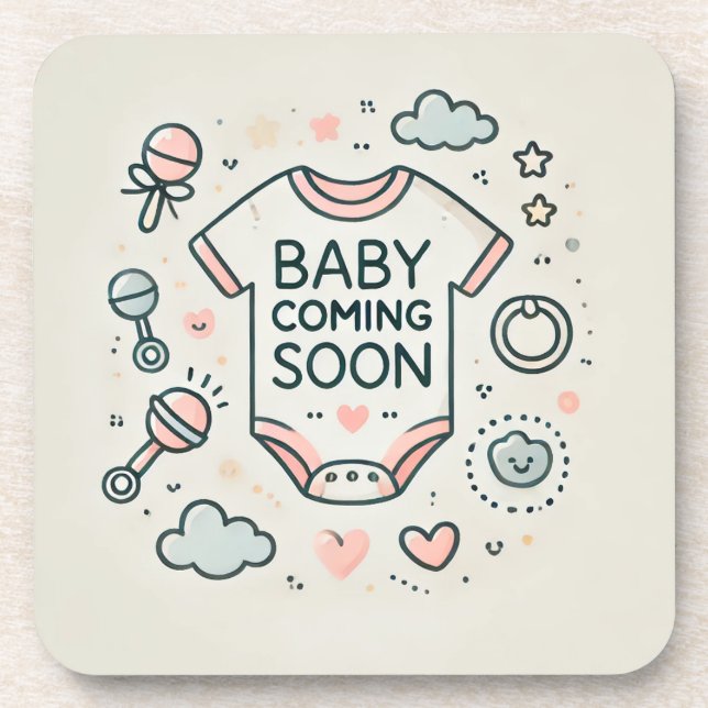 Perfect Gift for Expecting Parents - Cute & Practi Coaster (Front)