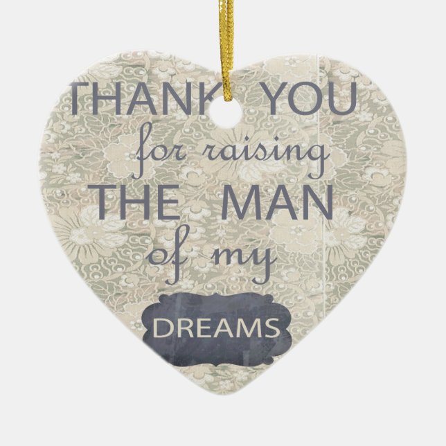 Perfect Gift for Mother in Law Ceramic Ornament (Front)