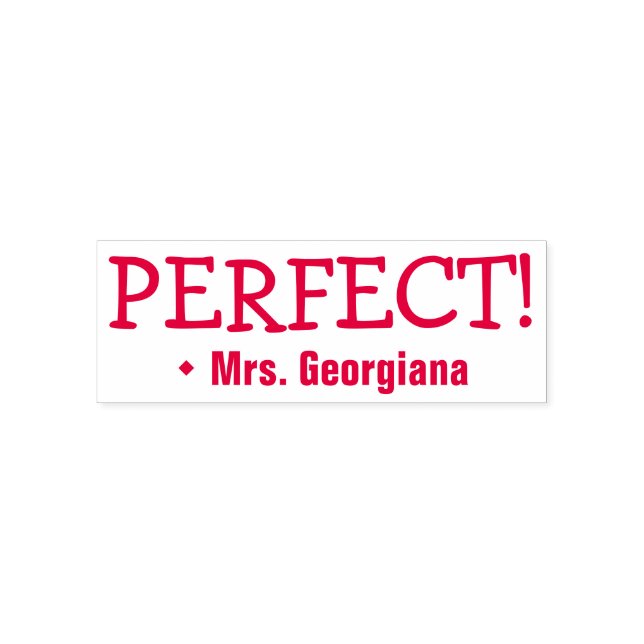"PERFECT!" Grading Rubber Stamp (Design)