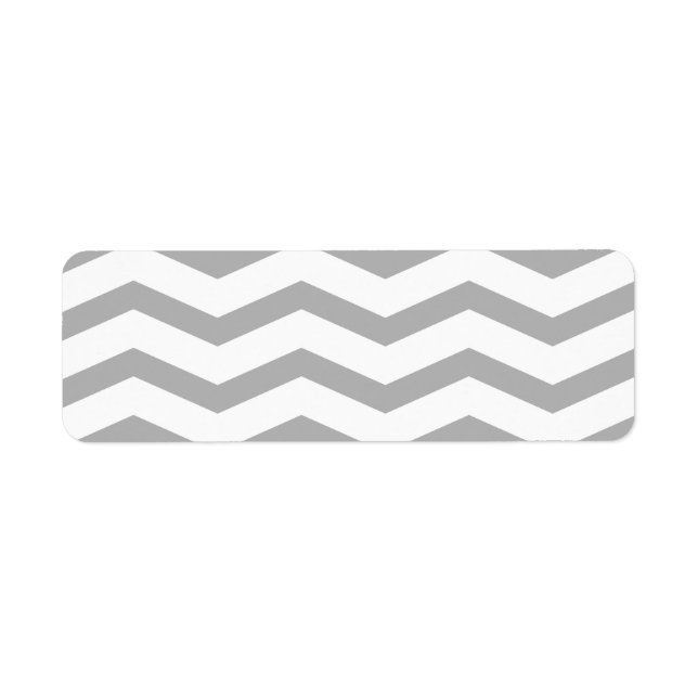 Perfect Grey Chevron Return Address Labels (Front)