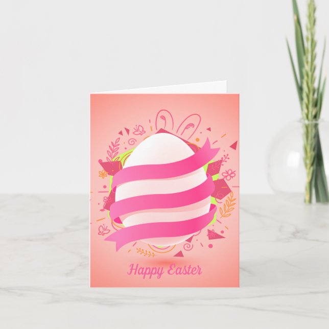 Perfect Happy Easter, Pink Eggs Announcement (Front)