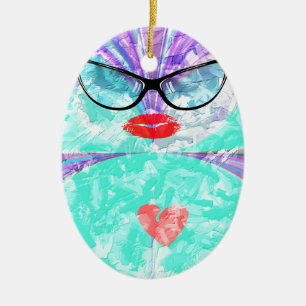 Perfect heart ceramic ornament