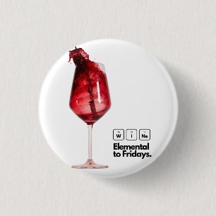 Perfect Home Decor Gift for Wine Lovers, Elegant 1 Inch Round Button