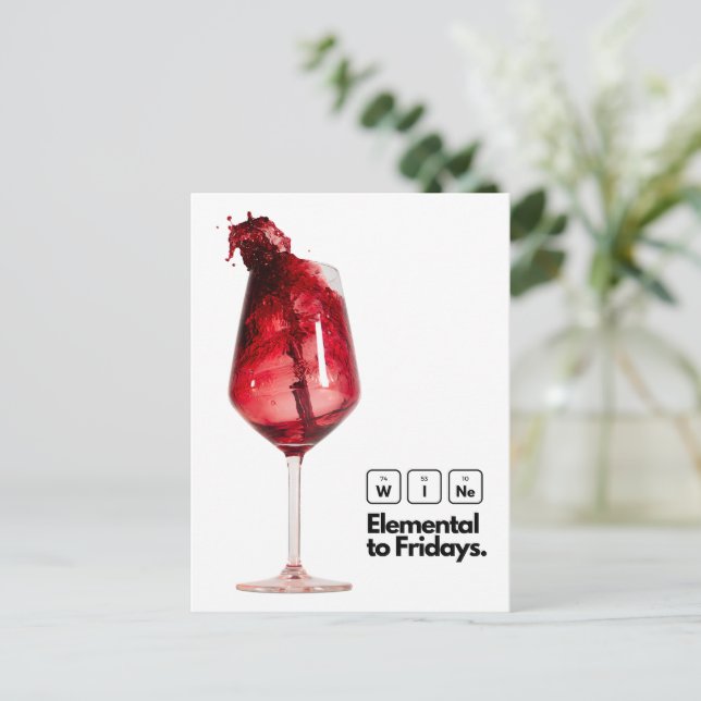 Perfect Home Decor Gift for Wine Lovers, Elegant  Postcard (Standing Front)
