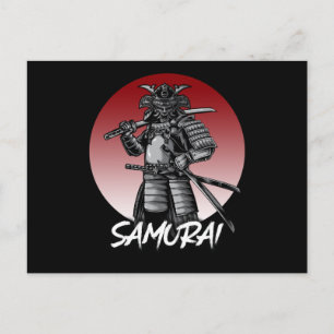 Perfect Honoured Samurai Retro - Black and White Postcard