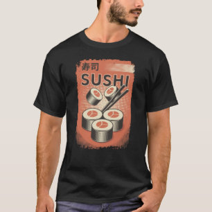 Perfect Japanese Sushi Food   Vintage Style Design T-Shirt