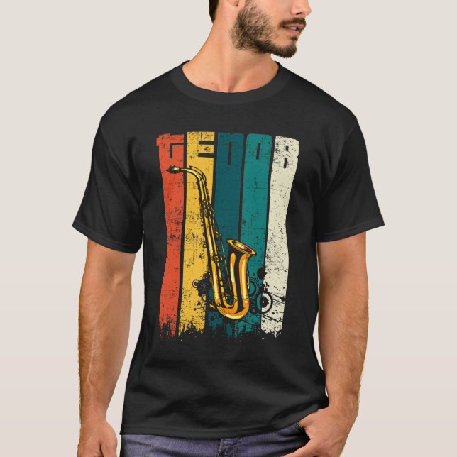 Perfect Jazz Tenor Saxophone Cool Sax Musician Gif T-Shirt (Front)