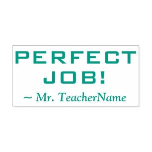 "PERFECT JOB!" Assignment Marking Rubber Stamp