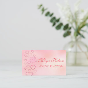 Perfect, Luxury Pink Heart Business Card