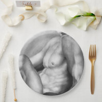Perfect Man Chest & Torso Fine Art Charcoal Sketch