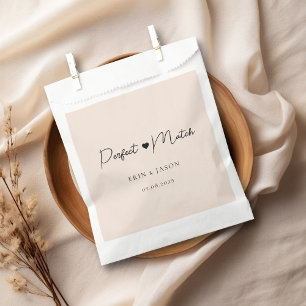 Perfect Match! Blush-Light-Brown, Elegant, Heart Favour Bag