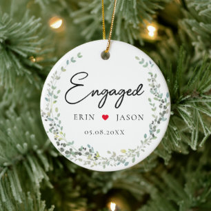 Perfect Match! Elegant, Simpel, Wreath Ceramic Ornament