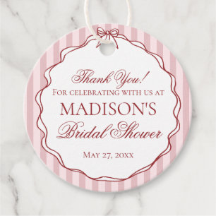 Perfect Match Matchbox Bridal Shower Circle Favour Tags