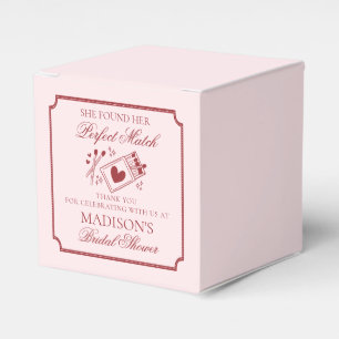 Perfect Match Matchbox Bridal Shower Dessert Favor Box
