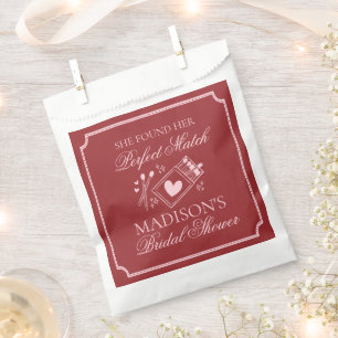 Perfect Match Matchbox Bridal Shower Dessert Favour Bag