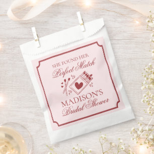 Perfect Match Matchbox Bridal Shower Dessert Favour Bag