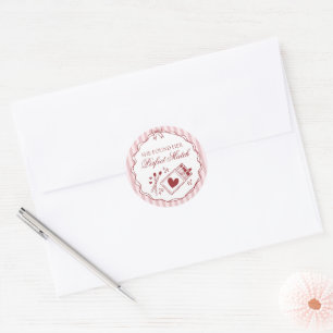 Perfect Match Matchbox Bridal Shower Envelope Seal